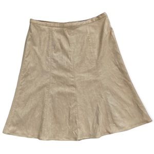 Liz Claiborne Microsuede A-Line Skirt Women’s Size 10 Tan